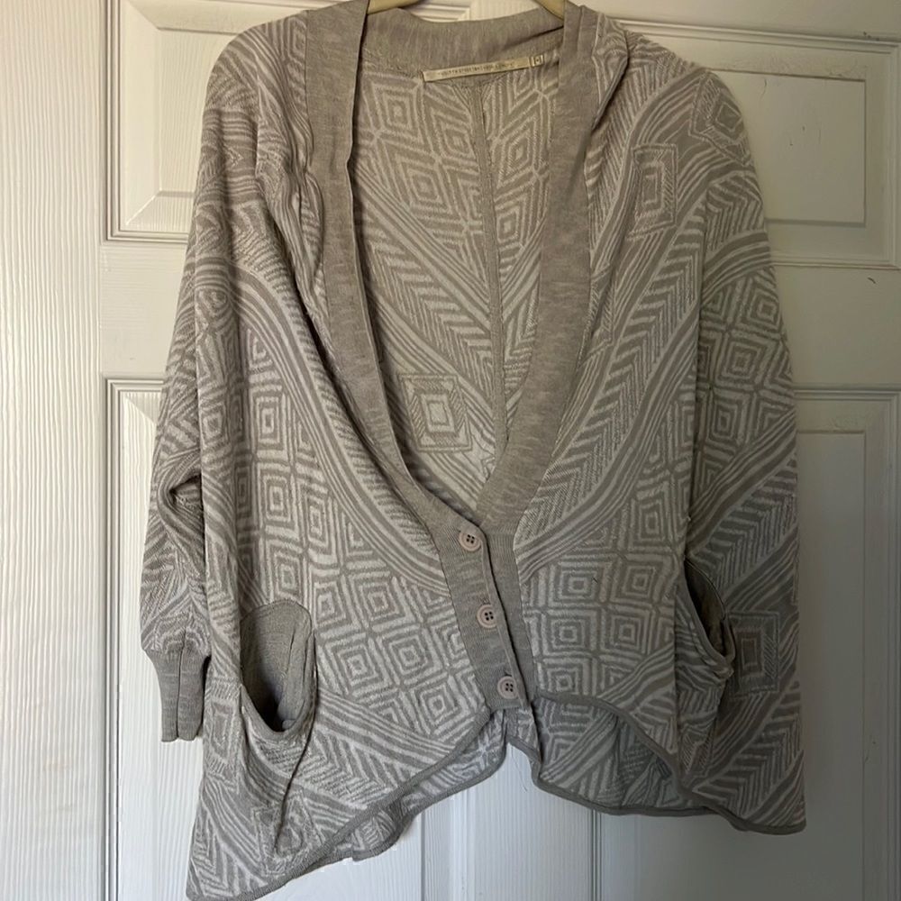 Gray Oversized Cardigan - Poncho Like - 12th Street by Cynthia Vincent - Small